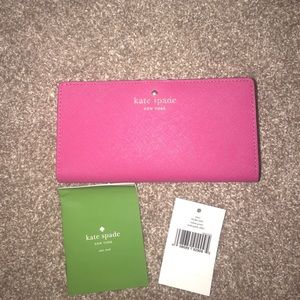 Kate Spade Stacy Mikas Pond Sweetheart Pink Wallet